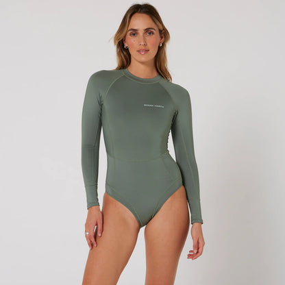WOMENS OCEANA LONG SLEEVE BACK ZIP LYCRA SUIT