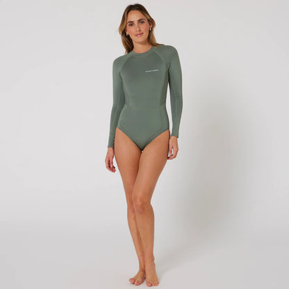 WOMENS OCEANA LONG SLEEVE BACK ZIP LYCRA SUIT