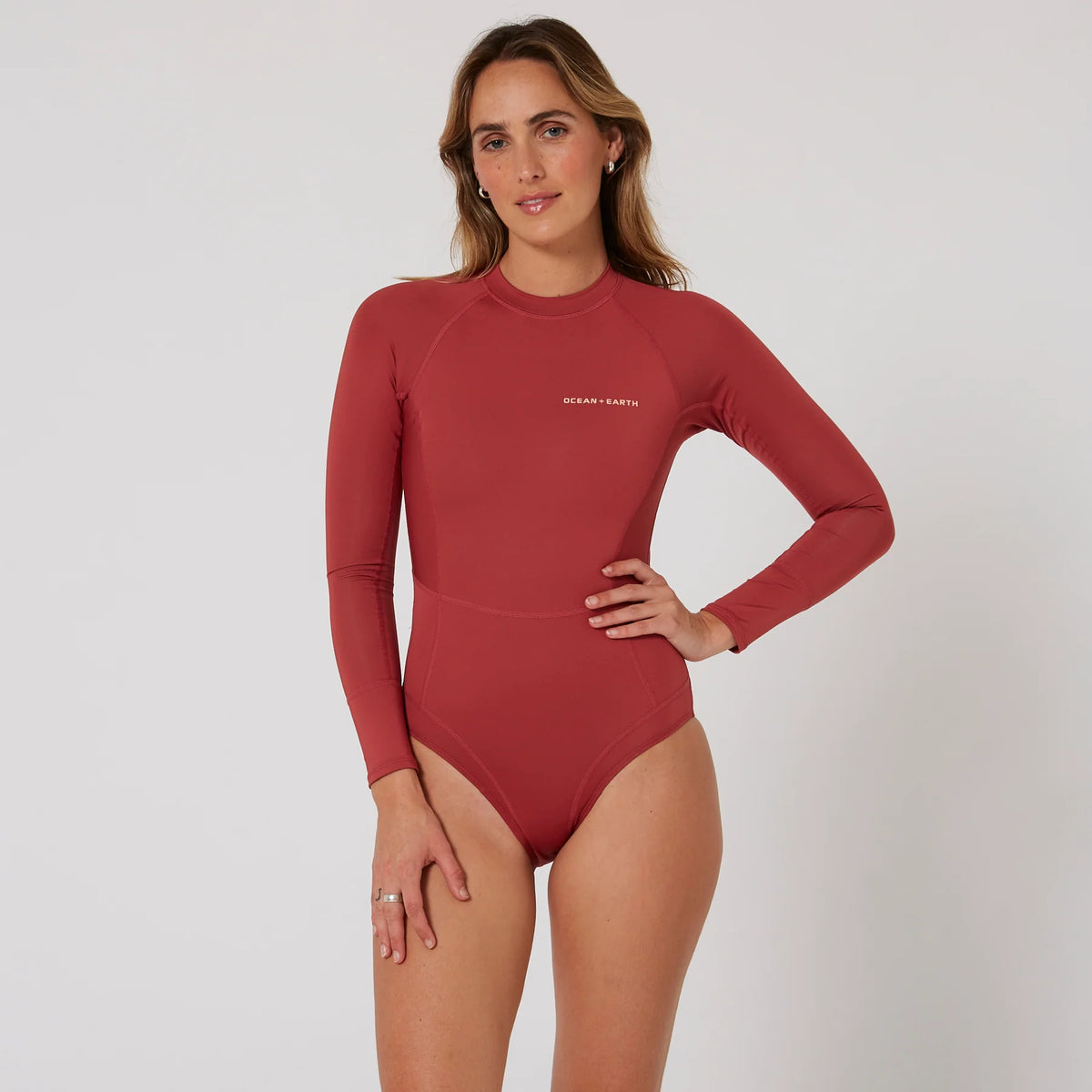 WOMENS OCEANA LONG SLEEVE BACK ZIP LYCRA SUIT