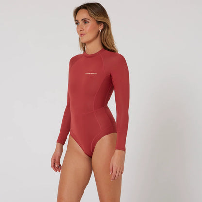 WOMENS OCEANA LONG SLEEVE BACK ZIP LYCRA SUIT