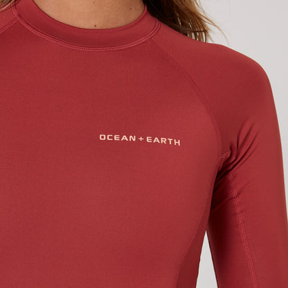 WOMENS OCEANA LONG SLEEVE BACK ZIP LYCRA SUIT