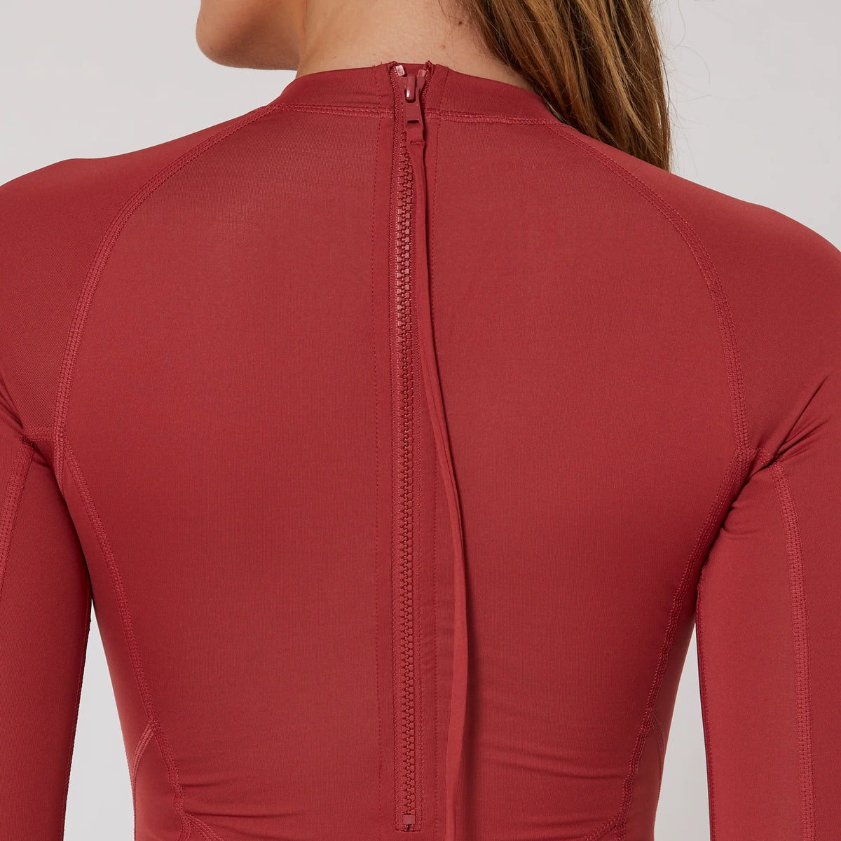 WOMENS OCEANA LONG SLEEVE BACK ZIP LYCRA SUIT