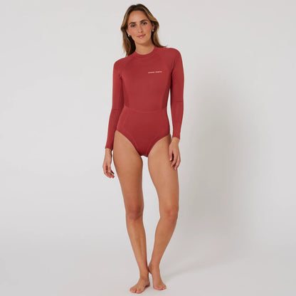WOMENS OCEANA LONG SLEEVE BACK ZIP LYCRA SUIT