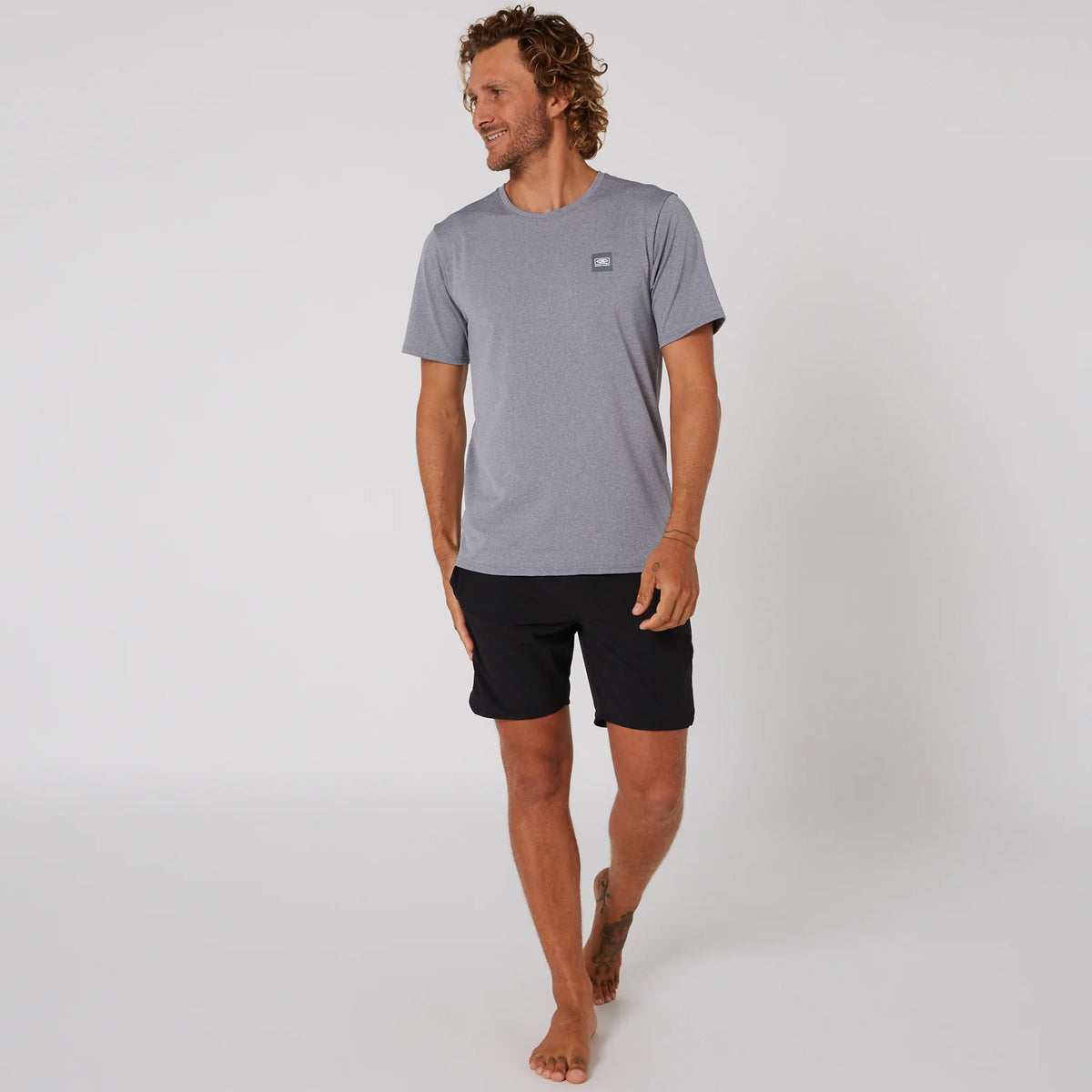 MENS SURF SHORT SLEEVE RASH SHIRT