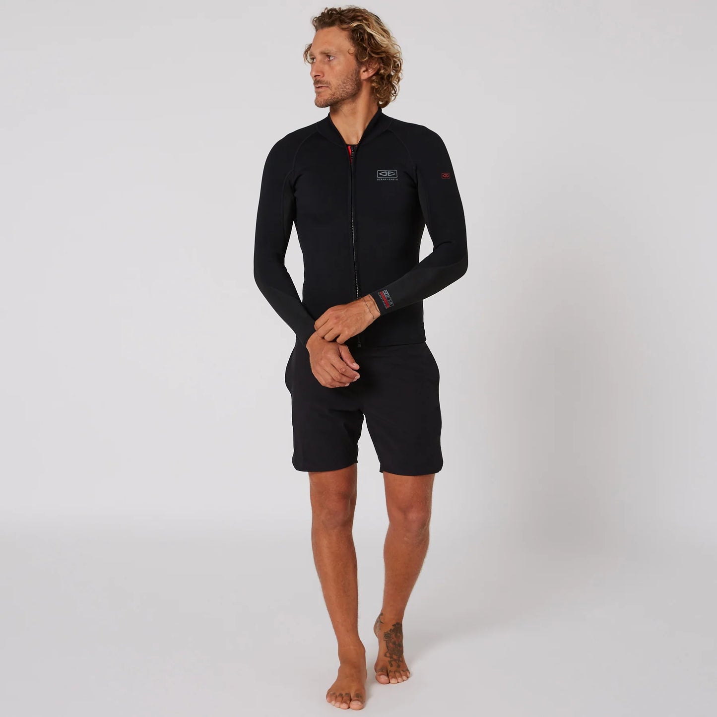 DOUBLE BLACK LONG SLEEVE ZIP PADDLE VEST - 1.5MM